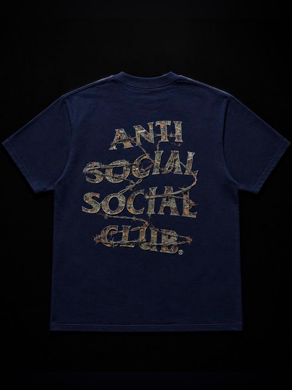 Anti Social Social Club Buck Tee Camo Barbed Wire - Size XL - NWT